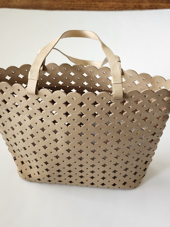 J. Crew Handbags - J. Crew Beige Leather Perforated TOTE